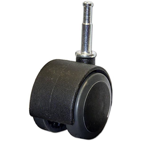 Richelieu 2 in. TruGuard Soft Tread Dual Wheel Caster with Wood Stem, Black with Gray, 2PK 235859 - main